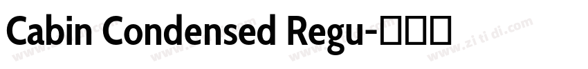 Cabin Condensed Regu字体转换 Cabin Condensed Regu字体转换